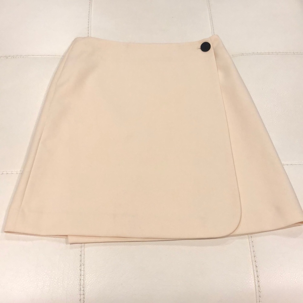 Ann Taylor Cream Wrap Skirt